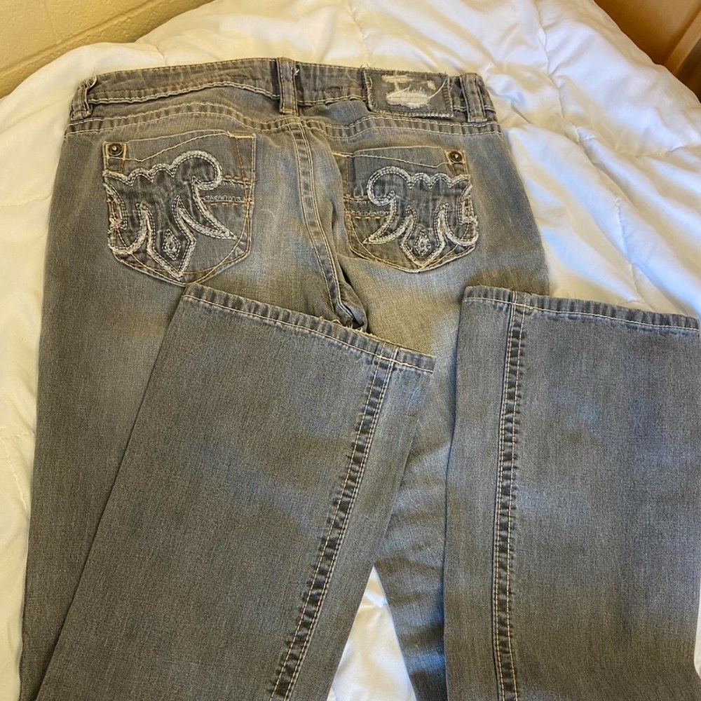 MEK Buckle Gray Women's Jeans